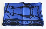 Gucci - Gucci Silk Shawl - Blue Horsebit Design
