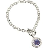 Boise State Broncos Ladies Silver Round Crystal Bracelet