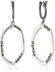 Kensie "Holy Holly" Mixed Metal-Plated with Hematite Stones Drop Earrings
