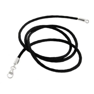 Necklace Cord For Pendant Silk Black 18