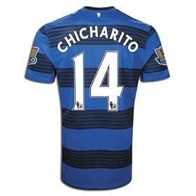 Nike #14 CHICHARITO Manchester United Away 2011-12 Soccer Jersey (US Size: L)