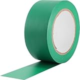 ProTapes Pro 50 Premium Vinyl Safety Marking and Dance Floor Splicing Tape, 6 mils Thick, 36 yds Length x 1" Width, Green (Pack of 1)
