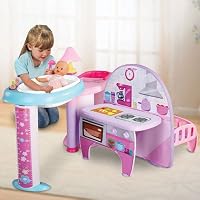 Little Mommy All-in-one Nursery Play Center with Newborn Doll Folds Compact Design for Storage, Includes 12 Doll and Ten Baby Care Accessories