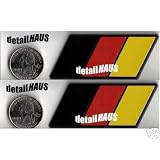 2 GERMAN FLAG EURO BADGE FOR BMW, MERCEDES, PORSCHE, VW JETTA GOLF OR GTi 1.8T by detailHAUS