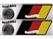 2 GERMAN FLAG EURO BADGE FOR BMW, MERCEDES, PORSCHE, VW JETTA GOLF OR GTi 1.8T