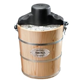 Buy Aroma AIC-204EM 4-Quart Wood-Barrel Ice-Cream Maker, Natural Wood