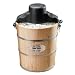 Aroma AIC-204EM 4-Quart Wood-Barrel Ice-Cream Maker, Natural Wood