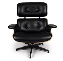 Big Sale Modern Classic Plywood Sitting Comfort Arm Chair with Palisander - Black Premium Leather for Home Lounge / Business Office / Club / School