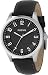 Fossil #FS4495 Men's Analog Black Dial Leather Strap Watch