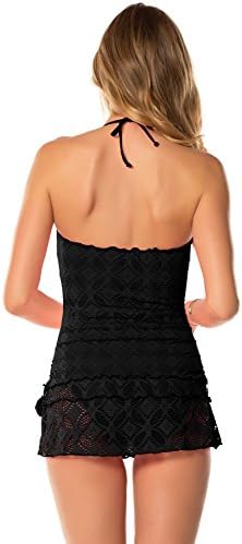 Becca by Rebecca Virtue Women's One Piece Bandeau Swimdress Swimsuit Black L