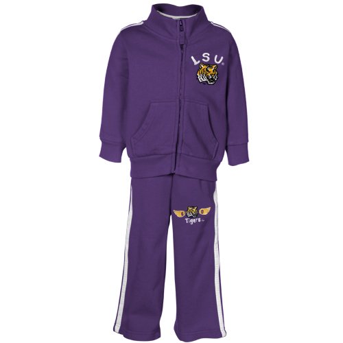 LSU Tigers Toddler Purple Full Zip Warm-Up Jacket & Pant Set (2T)