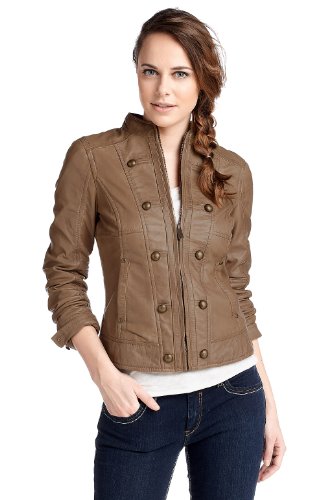 edc by ESPRIT Damen Jacke, 022CC1G009, Gr. 38 (M), Beige (soft camel 291) Preisvergleich