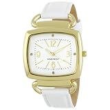Nine West Womens NW1160WTWT Gold-Tone Round Wh