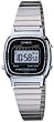 Casio Women's Core LA670WA-1 Silver Stainless-Steel Quartz Watch with Digital Dial