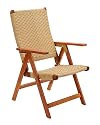 Achla OFC-03 Poly Weave Folding Outdoor Lounge Chair - Natural Oiled
