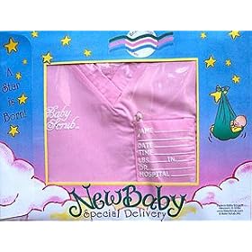 Collections Etc. 74086 Newborn Baby Girl Scrubs Gift Set