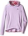 adidas Girls' Big Pull Over Hilo Hoodie, Purple Glow/Raw Purple, Medium