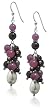 Sterling Silver, Garnet and Ruby Dangle Earrings