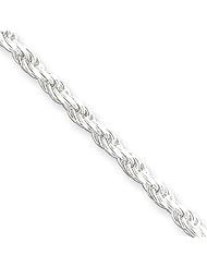 Sterling Silver 24in 2.5mm D/C Rope Necklace Chain. Metal Wt- 13.97g