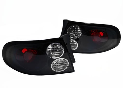 04-06 Pontiac GTO Black Monaro Style Taillights - Clear/Red (2004 2005 2006)