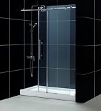 DreamLine DL-6614C-07CL Enigma-X Clear Glass Shower Door with 34â x 60â Amazon Center Drain Shower B