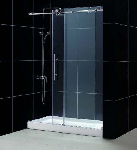 DreamLine DL-6612C-08CL Enigma-X Clear Glass Shower Door with 32â x 60â Amazon Center Drain Shower B