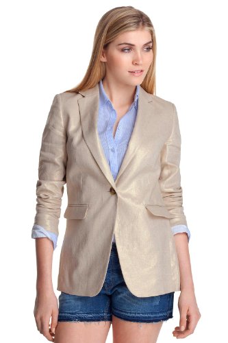 ESPRIT Collection Damen Blazer, D23060, Gr. 36 (S), Beige (barley beige 292) Preisvergleich