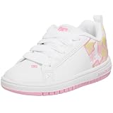 DC Little Kid/Big Kid Court Graffik SN Sneaker,White/Pink,2.5 M US Little Kid