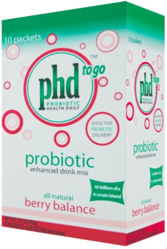 PHD 2 GO Probiotic Drink Mix, Berry Balance (Digestion), 