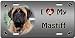I Love My Mastiff License Plate