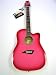Kona Cutaway Pink Acoustic Guitar - Gloss Finish