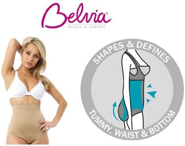 Belvia Slimming Tummy Control Shaping Briefs (Beige) Large