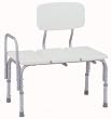 Bathtub transfer Bench/Bath Chair With Back, Wide Seat, Adjustable Seat Height, Sure Gripped Legs, Lightweight, Durable, Rust-Resistant Shower Bench