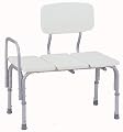 Bathtub transfer Bench/Bath Chair With Back, Wide Seat, Adjustable Seat Height, Sure Gripped Legs, Lightweight, Durable, Rust-Resistant Shower Bench