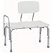 BATHTUB TRANSFER BENCH / BATH CHAIR WITH BACK, WIDE SEAT, ADJUSTABLE SEAT HEIGHT, SURE-GRIPED LEGS, LIGHTWEIGHT, DURABLE, RUST-RESISTANT SHOWER BENCH