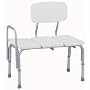 BATHTUB TRANSFER BENCH / BATH CHAIR WITH BACK, WIDE SEAT, ADJUSTABLE SEAT HEIGHT, SURE-GRIPED LEGS, LIGHTWEIGHT, DURABLE, RUST-RESISTANT SHOWER BENCH
