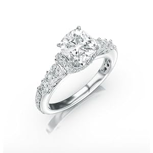 1 Carat Pave Set Diamonds Engagement Ring