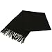Men's Winter Ski Soft Cashmere Feel Scarf Solid Black Image #3