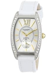 Akribos XXIV Womens AKR471WT Lady Diamond Collection Diamond Swiss Quartz Watch