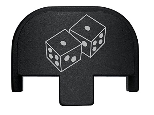 Black Rear Slide Cover Plate For Smith & Wesson S&W SD9 SD40 VE 9mm .40 Cal Dice Snake Eyes