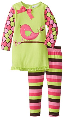 Rare Editions Little Girls' Bird Applique Legging Set