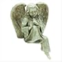 Garden Angel with Bird Verdigris