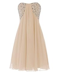 Sexy Empire   Waistline Sweetheart Beaded Chiffon Cocktail Short Evening Dress/Homecoming Dress/Bridesmaid Dress/Prom Dress 