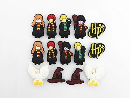 14 Harry Potter Shoe Charms Fits Croc Shoes &amp; Wristband Bracelet party gifts