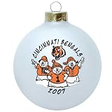 Cincinnati Bengals 2007 Round Snowman Christmas Tree Ornament