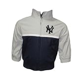 MLB New York Yankees Baby / Infant Athletic Zip-Up Coat / Jacket with Embroidered Logo - Blue & Grey (Size: 2T)