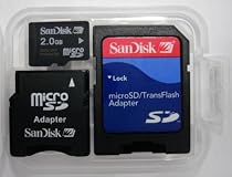 SanDisk 2GB MicroSD Card with SD & MiniSD Adapters (SDSDQ-2048, BULK package)