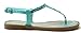 Walstar Women's Summer T-Strap Retro Jelly Rain Flat Sandals with Rhinestone