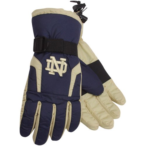 adidas Notre Dame Fighting Irish Navy Blue-Gold Player Sideline Gloves (Medium)