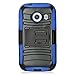 Samsung Galaxy Ace Style/Stardust Case, Dual Armor Hybrid Protective Cover w/Kickstand and Swivel Belt Clip Holster for Samsung Galaxy Ace Style S765C/Galaxy Stardust S766C - Blue